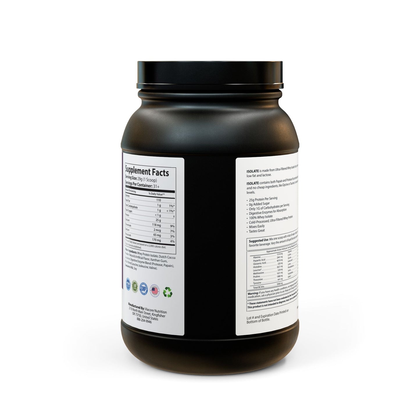 “Lean Body” Whey Isolate Protein Supplement (907g, 2lb)