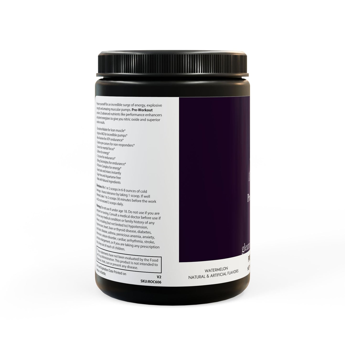 “Dirty Sprite” Pre-Workout Supplement, Watermelon (300g, 10.58oz)
