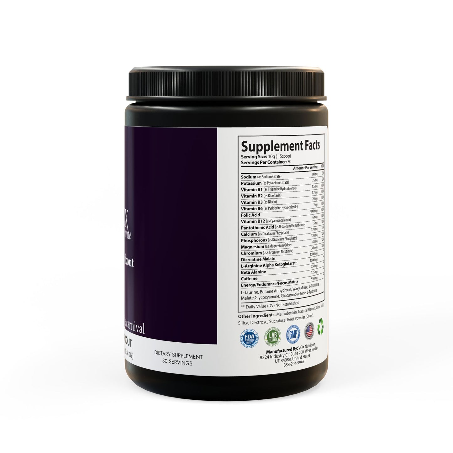 “Dirty Sprite” Pre-Workout Supplement, Watermelon (300g, 10.58oz)